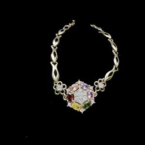 Elegant Multicolored Stones Cubic Zirconia Bracelet